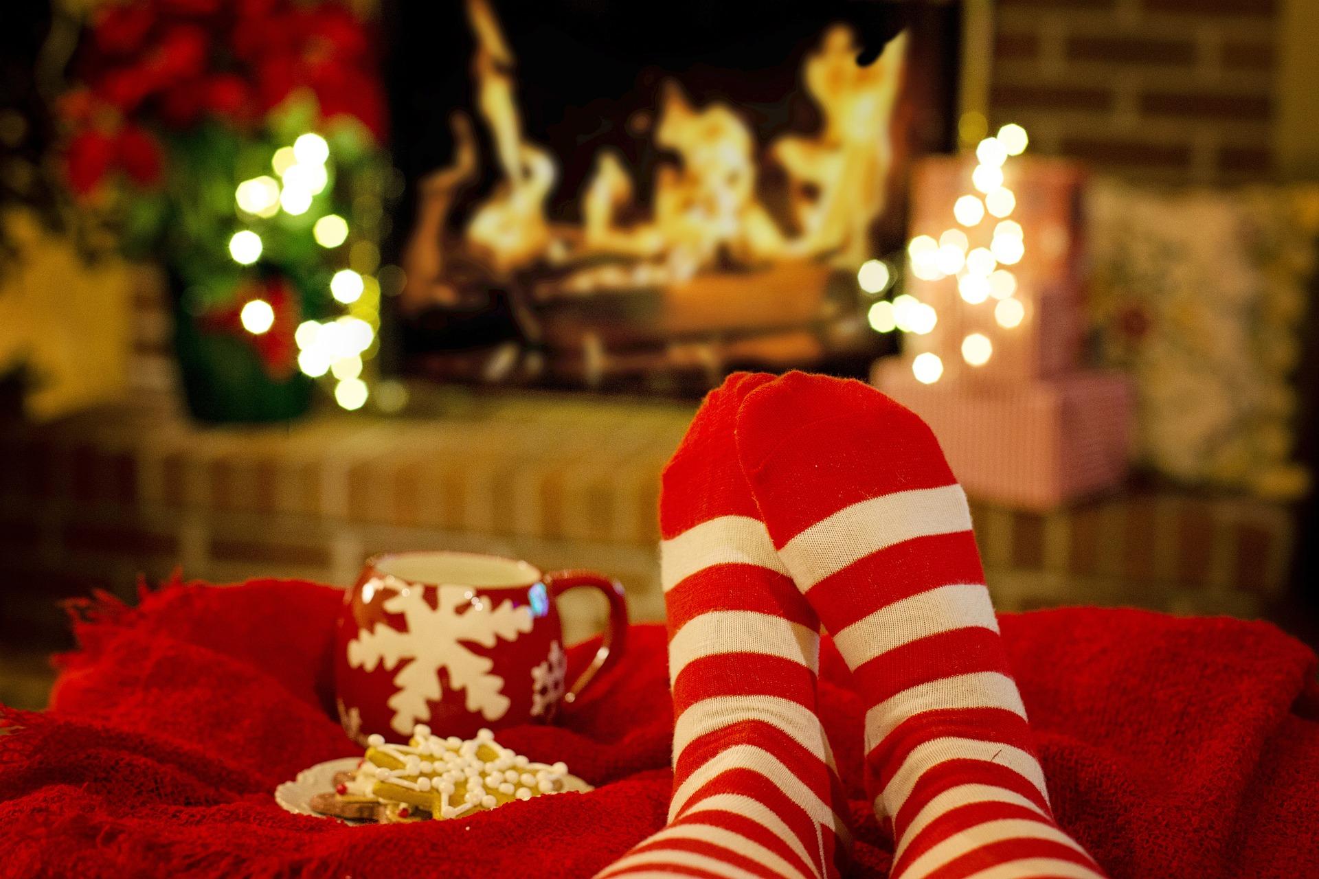 Socks, Fireplace and Holidays